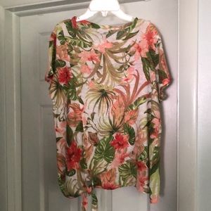 EUC J. Jill linen tropical tie top size M